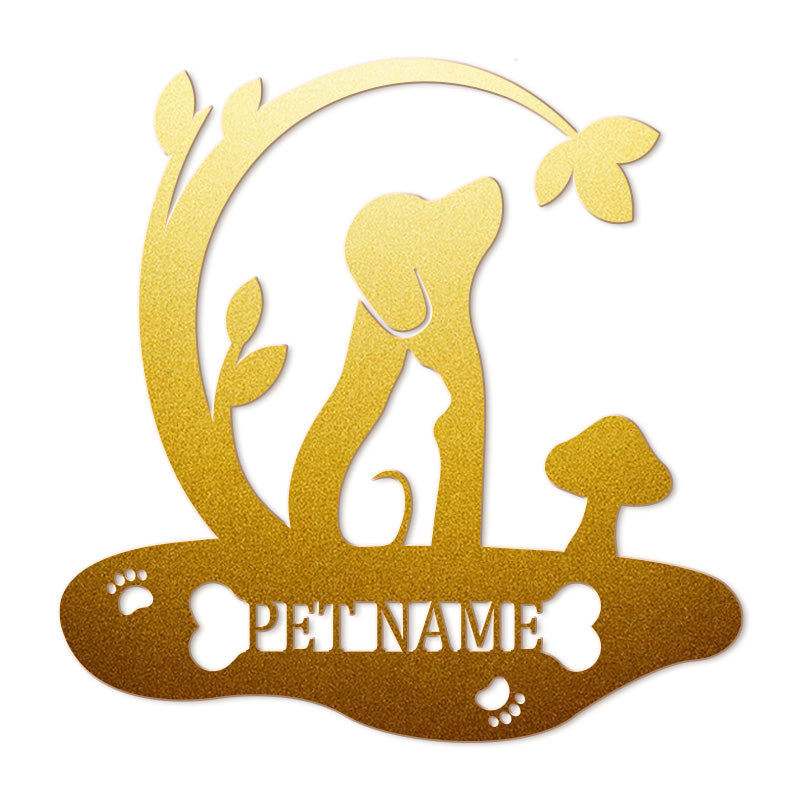 Custom Pet Dog Cat Metal Wall Sign Gift &amp; Home Decor