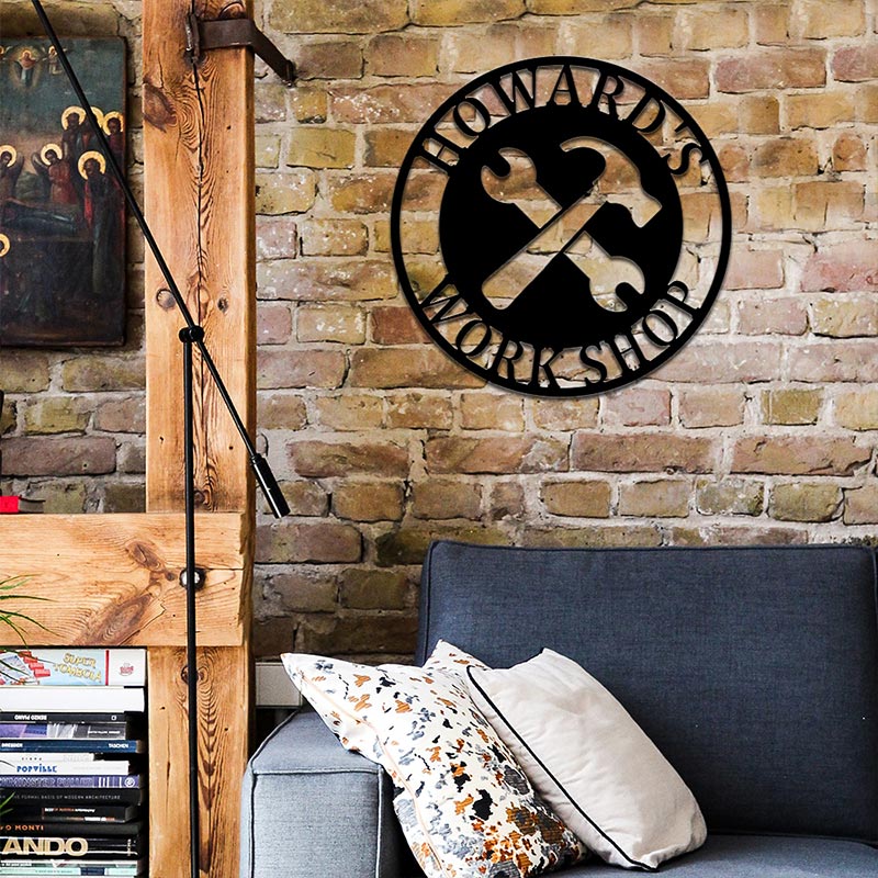 Personalized Metal Workshop Sign Metal Garage Sign