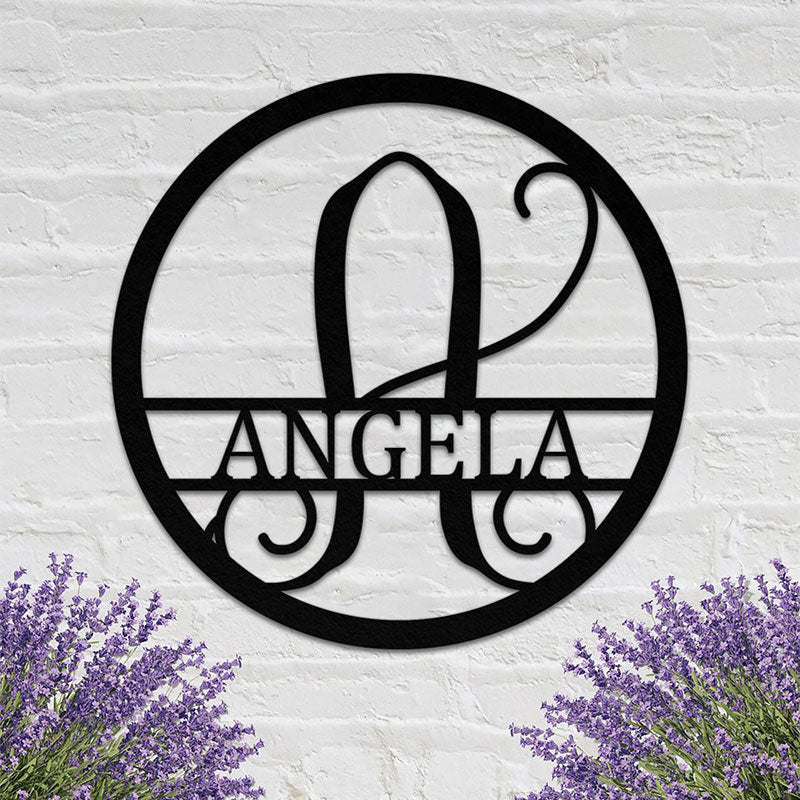 Personalized Family Name Outdoor Metal Monogram Sign For New Home Gift