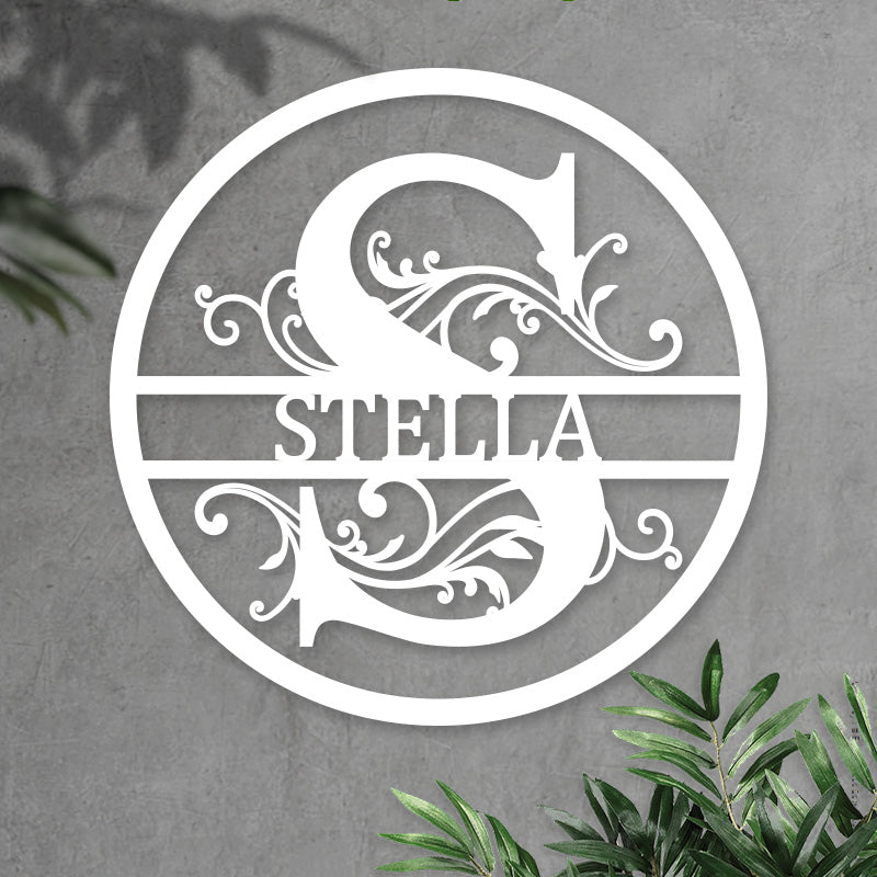 Custom Last Name Monogram Metal Signs For Home and Yard Decor