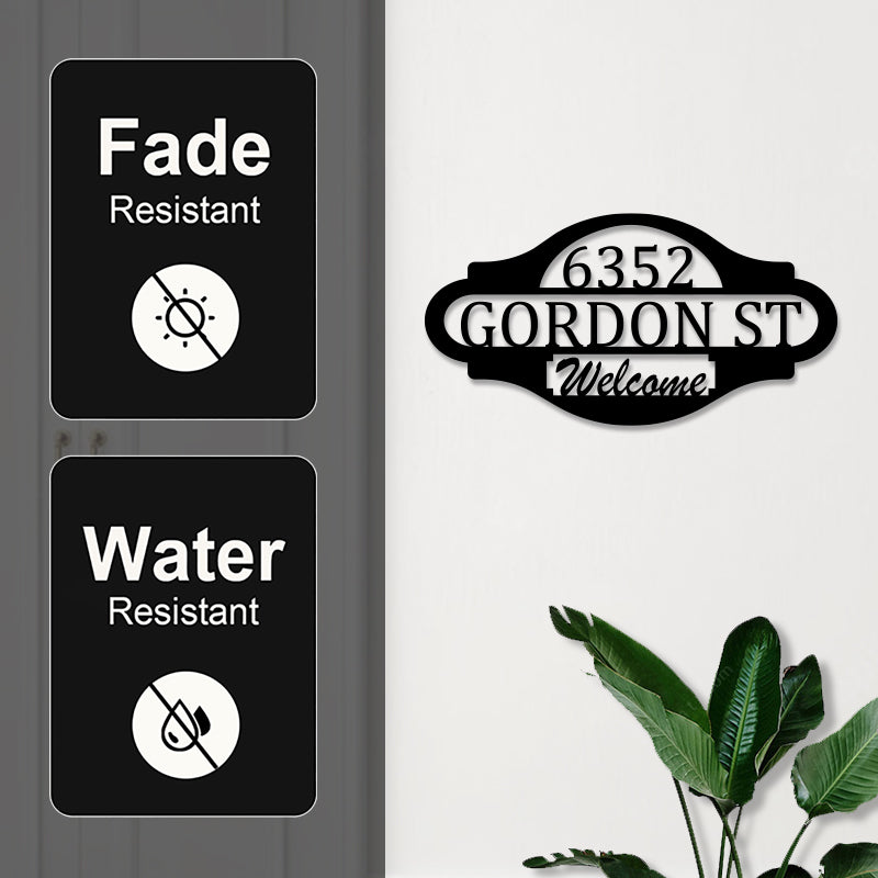 Custom Welcome Sign Address Metal Sign House Numbers