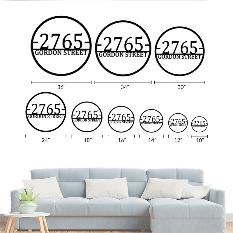 Custom Outdoor Metal Address Sign House Numbers for House Decor