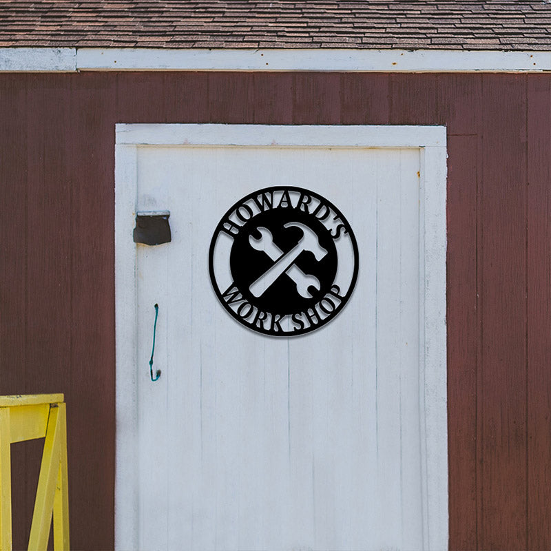 Personalized Metal Workshop Sign Metal Garage Sign