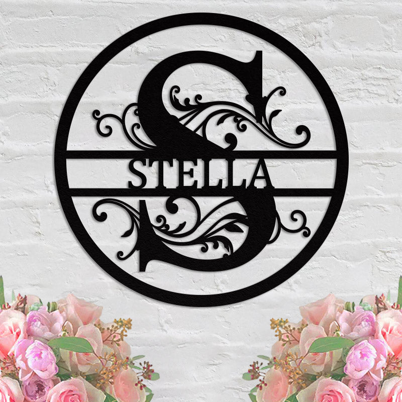 Custom Last Name Monogram Metal Signs For Home and Yard Decor