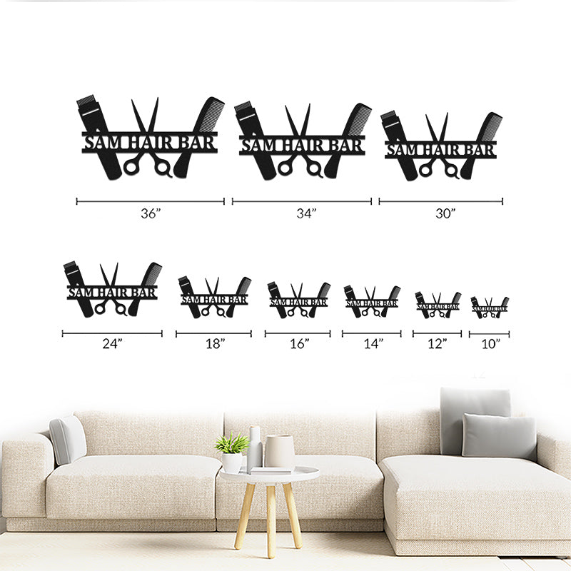 Personalized Barber Metal Sign for Hair Stylist Gift
