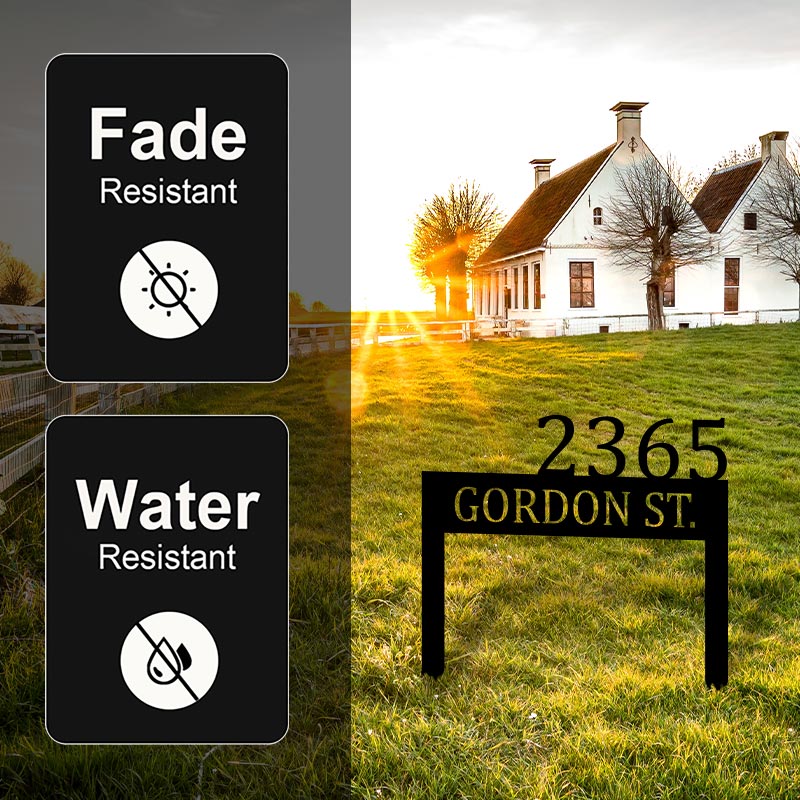 Personalized Metal Address Yard Sign House Numbers for Home