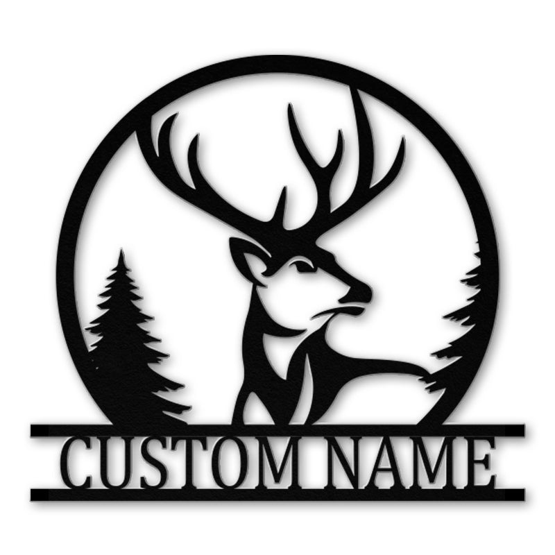 Custom Deer Metal Sign For Room Decor Housewarming Gift