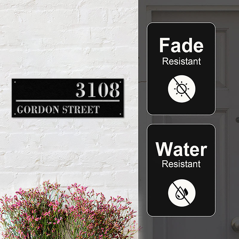 Diy Address Sign Metal House Number and Letters Signs for Yard