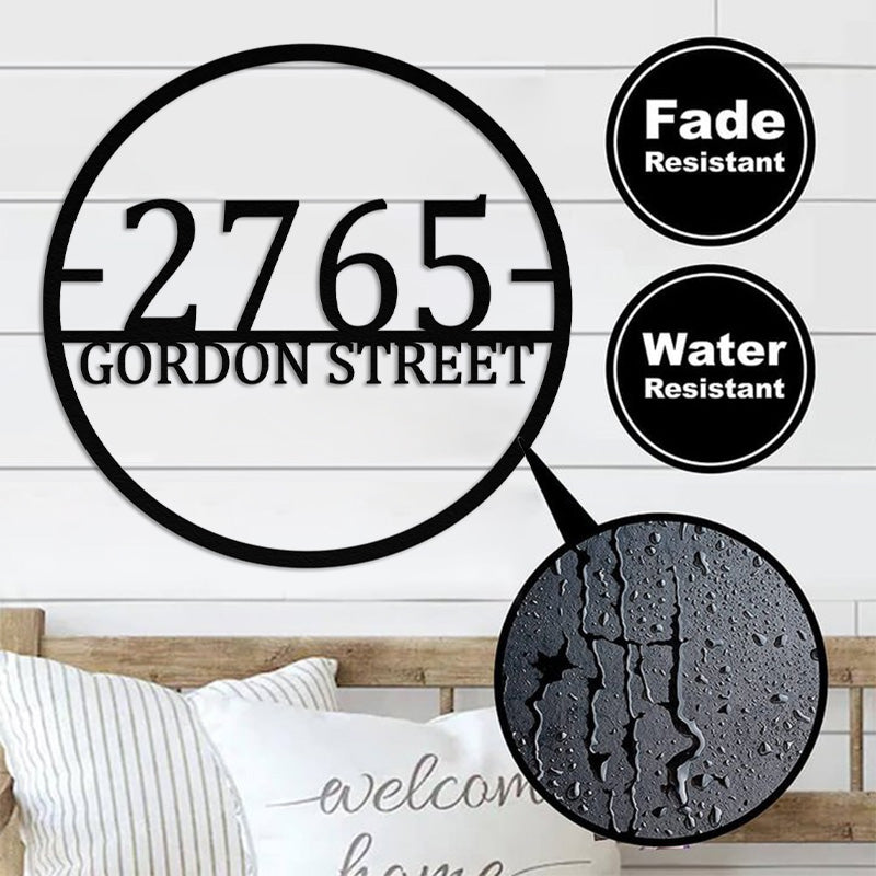 Custom Outdoor Metal Address Sign House Numbers for House Decor