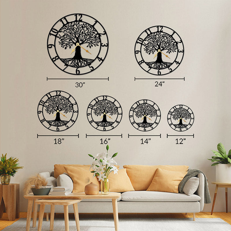 Tree Of Life Metal Wall Clock Wall decor