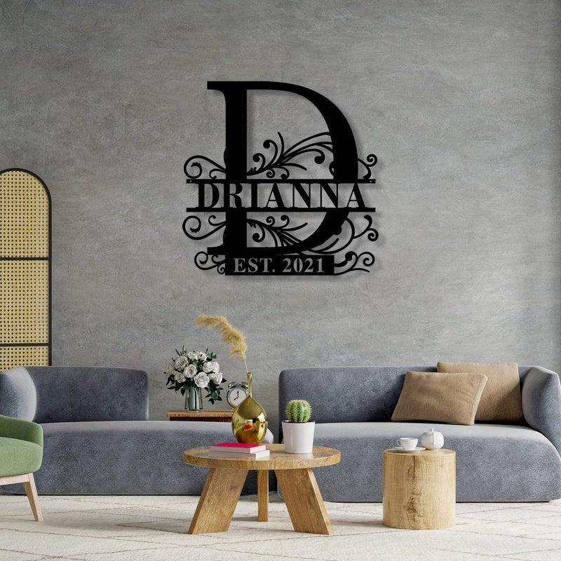 Custom Family Name Sign Metal Wall Art - iWantDIY