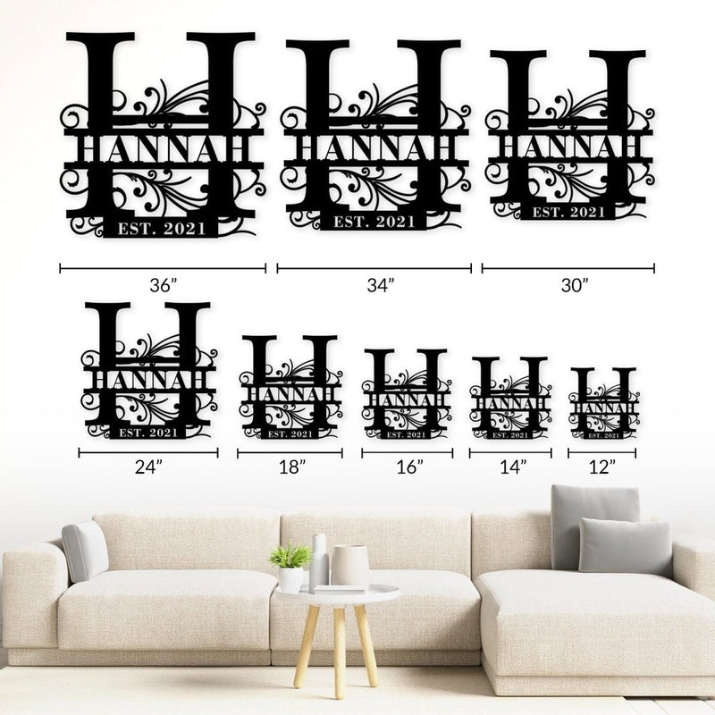 Custom Last Name Family Name Metal Sign - iWantDIY