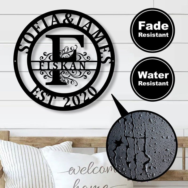 Custom Monogram Family Name Signs for Outdoor - iWantDIY