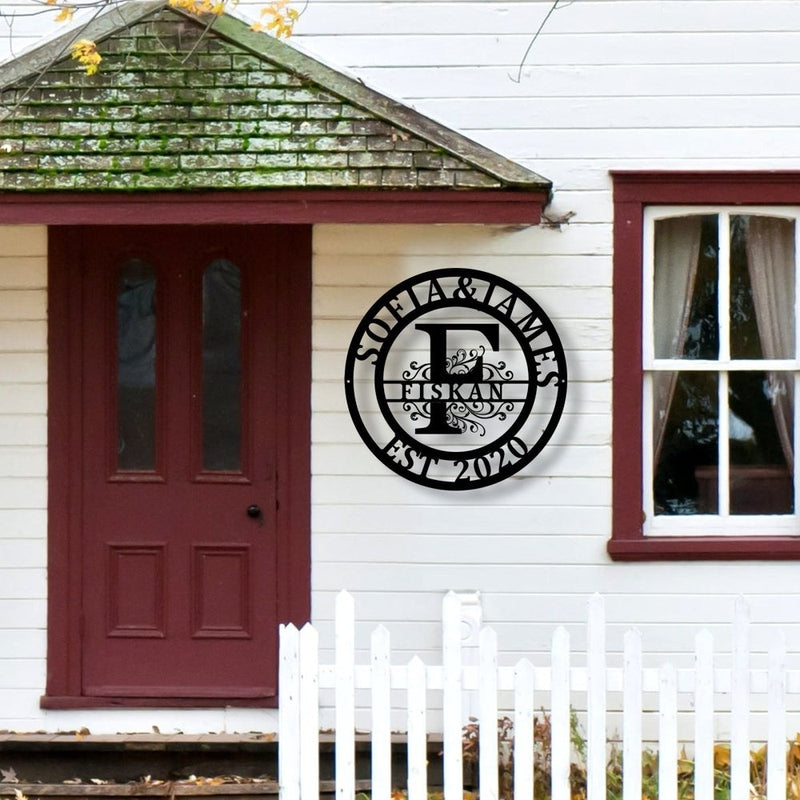 Custom Monogram Family Name Signs for Outdoor - iWantDIY