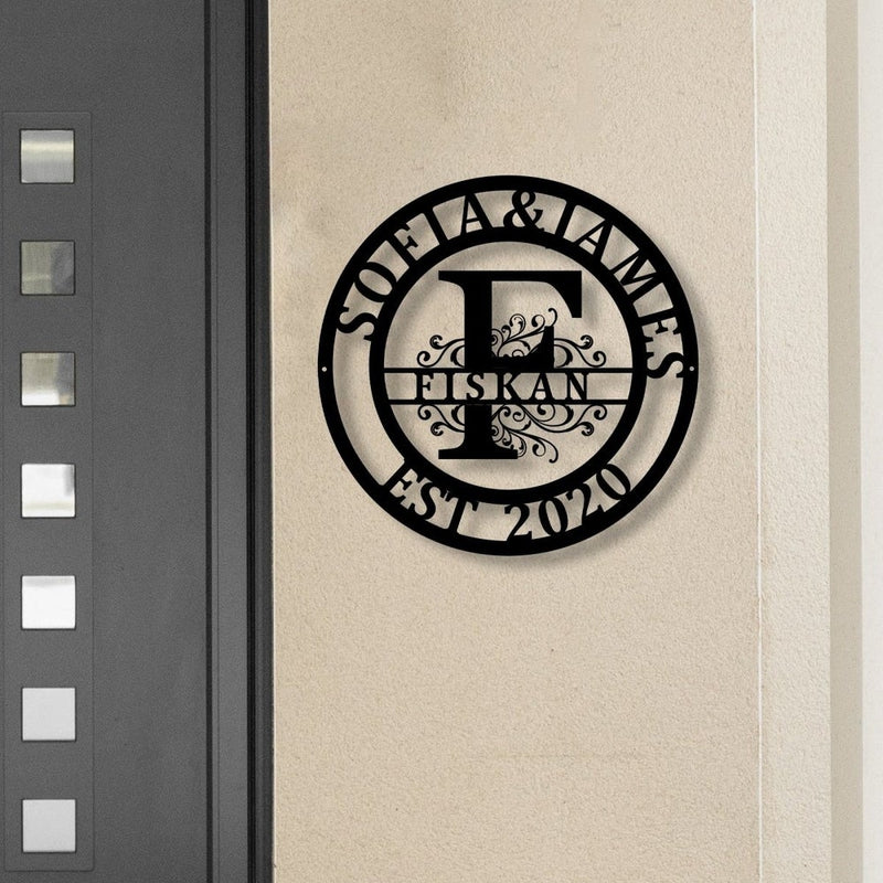 Custom Monogram Family Name Signs for Outdoor - iWantDIY