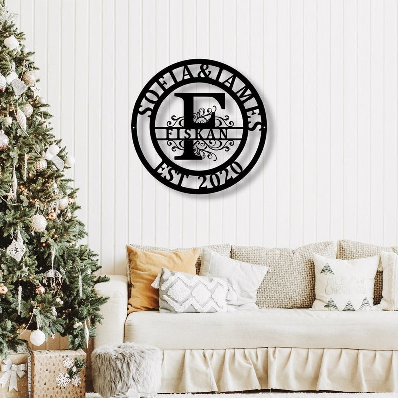 Custom Monogram Family Name Signs for Outdoor - iWantDIY