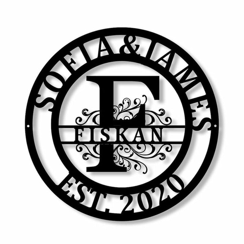 Custom Monogram Family Name Signs for Outdoor - iWantDIY