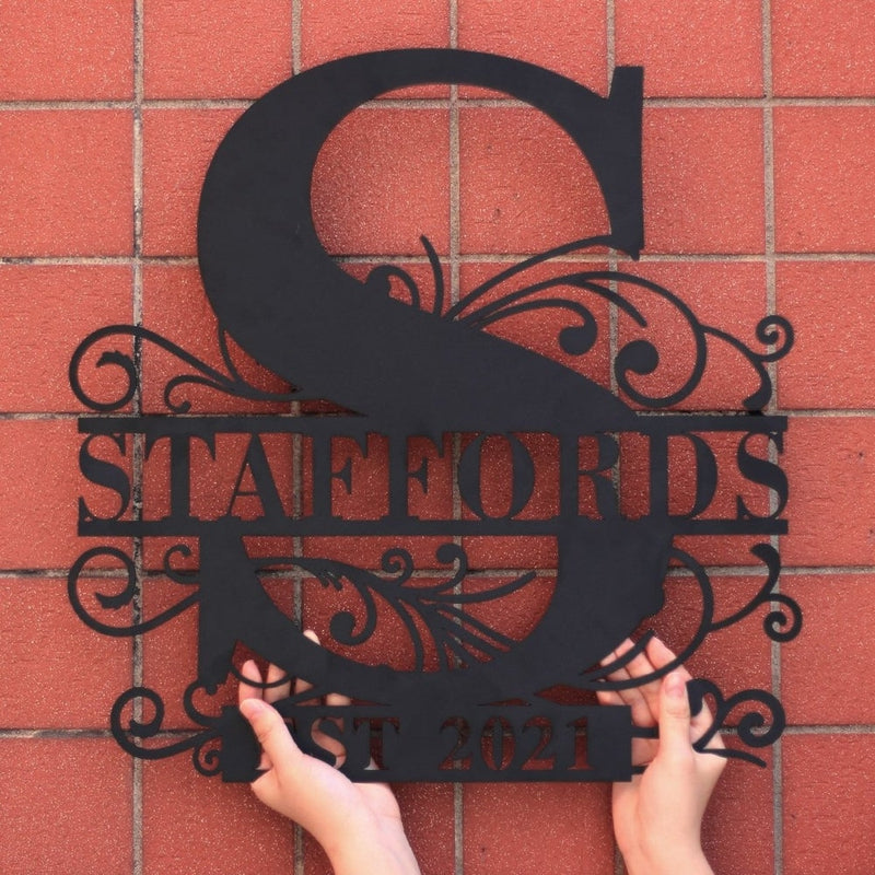 Custom Monogram Family Name Signs for Outdoor - iWantDIY