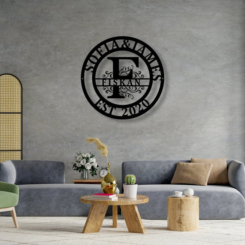 Custom Monogram Family Name Signs for Outdoor - iWantDIY