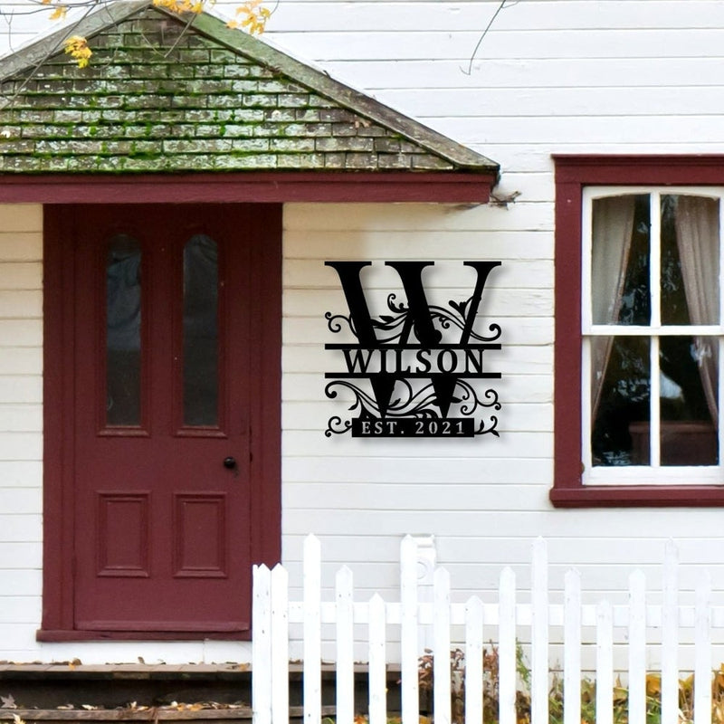 Custom Monogram Metal Name Sign for Housewarming Gift - iWantDIY