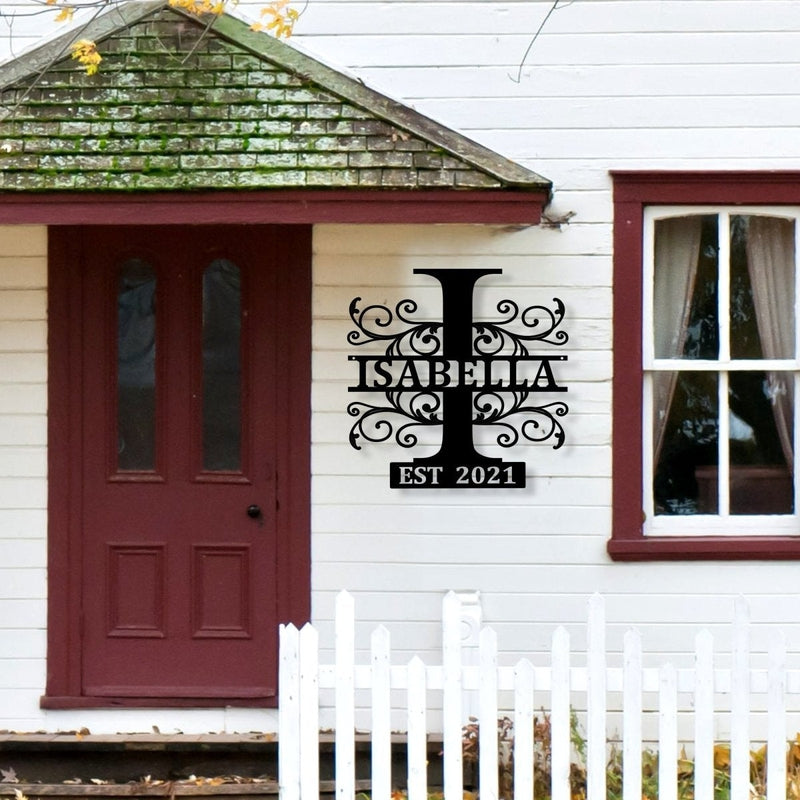 Custom Monogram Name Metal Sign - iWantDIY