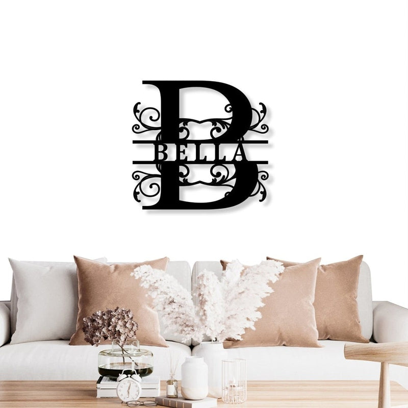 Custom Monogram Name Sign Wall Art - iWantDIY