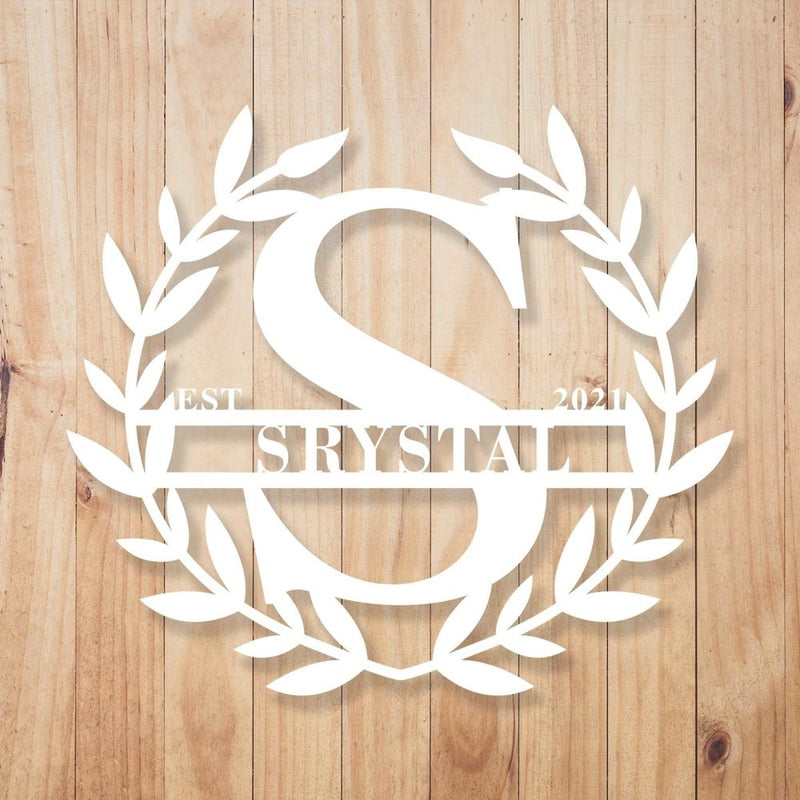 Custom Monogram Split Letter Name Metal Sign for Your Love - iWantDIY