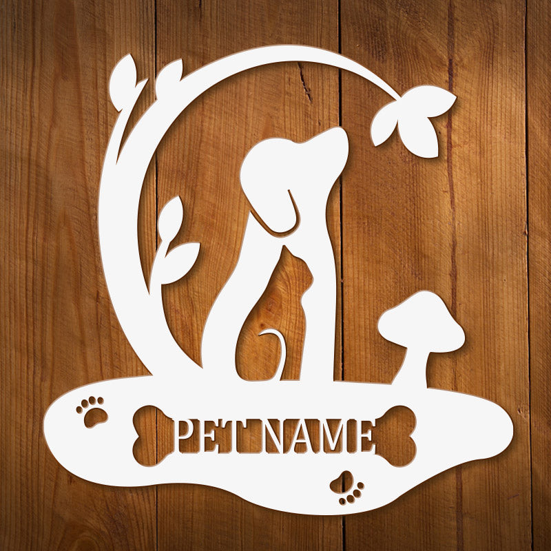 Custom Pet Dog Cat Metal Wall Sign Gift &amp; Home Decor