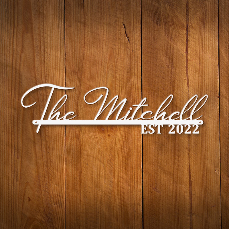 Custom Family Name Metal Sign for Home Decor