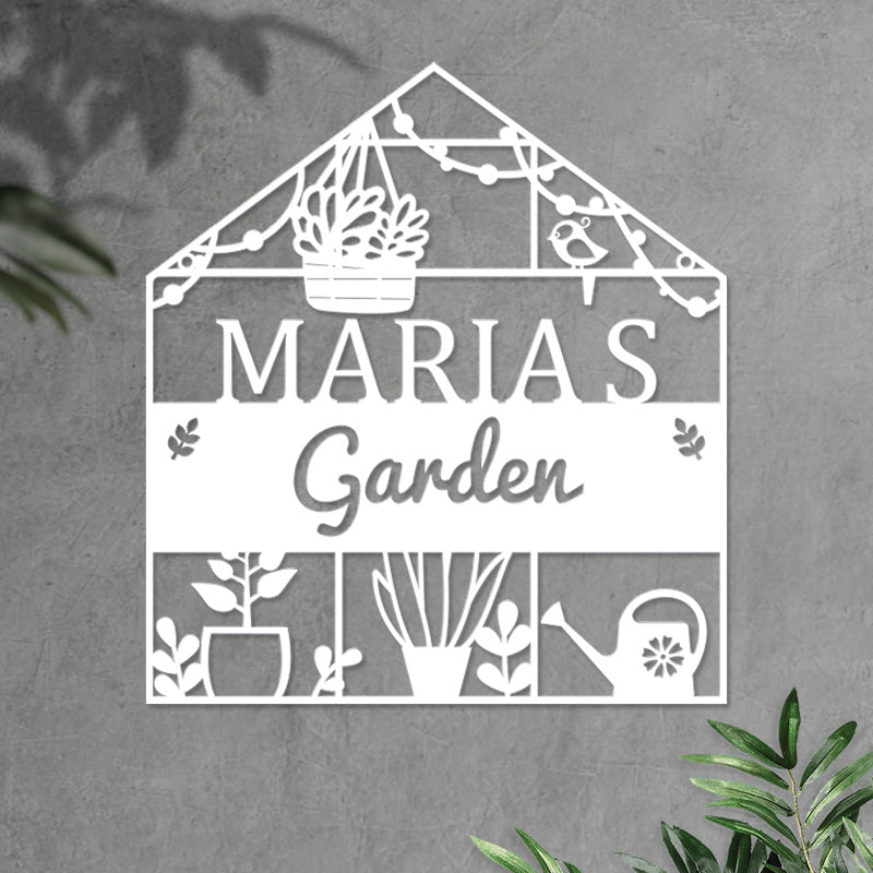 Custom Metal Greenhouse Sign Hanging Garden Sign