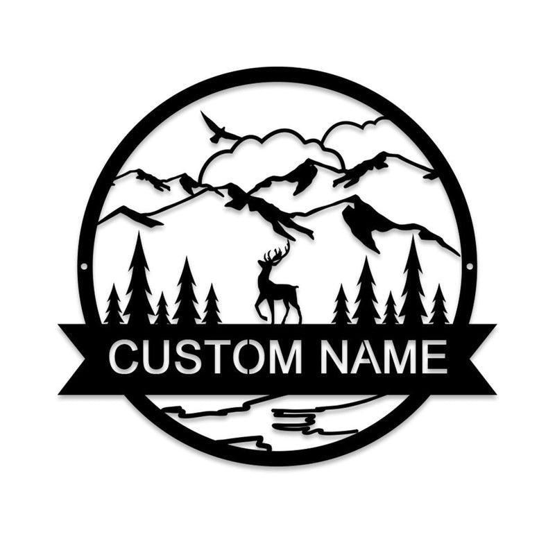 Personalized Deer Metal Sign Name Signs for Best Christmas Gift - iWantDIY