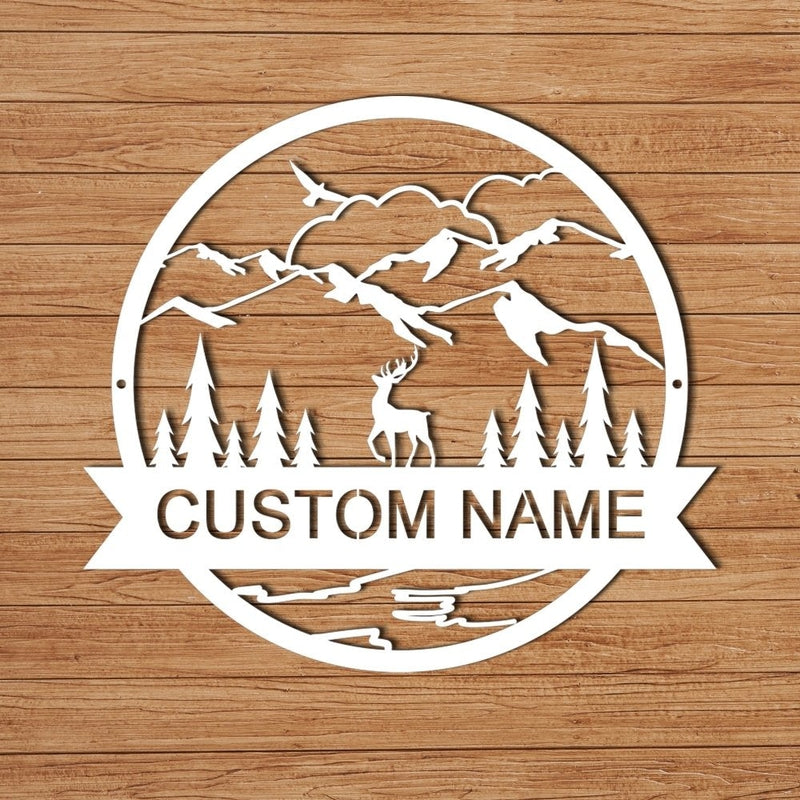 Personalized Deer Metal Sign Name Signs for Best Christmas Gift - iWantDIY