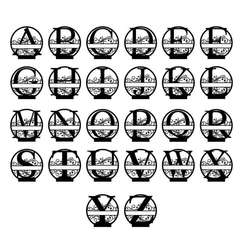 Personalized Family Last Name Sign Monogram Metal Art - iWantDIY