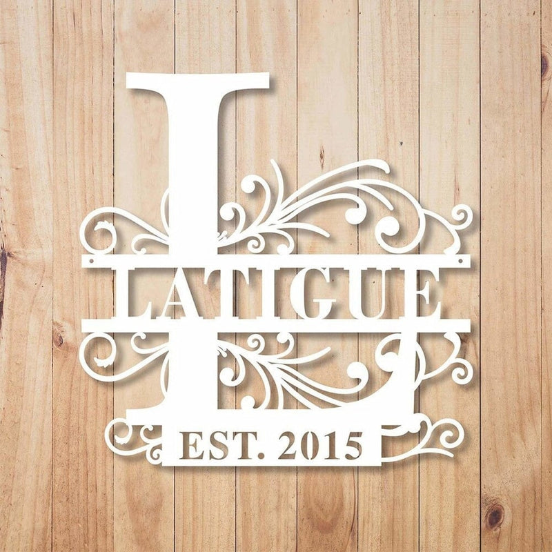 Personalized Family Name Metal Letters Sign - iWantDIY