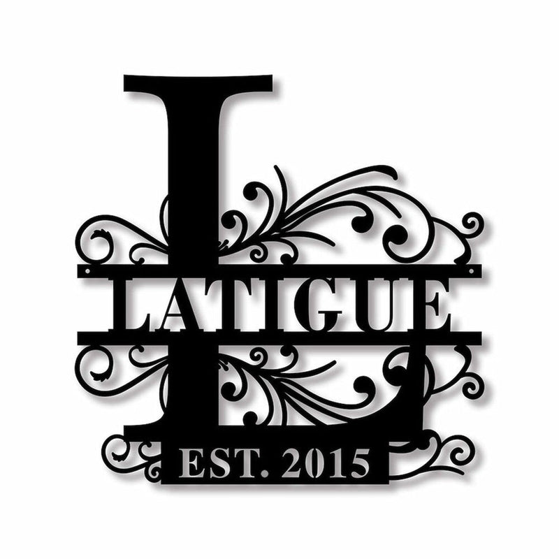 Personalized Family Name Metal Letters Sign - iWantDIY