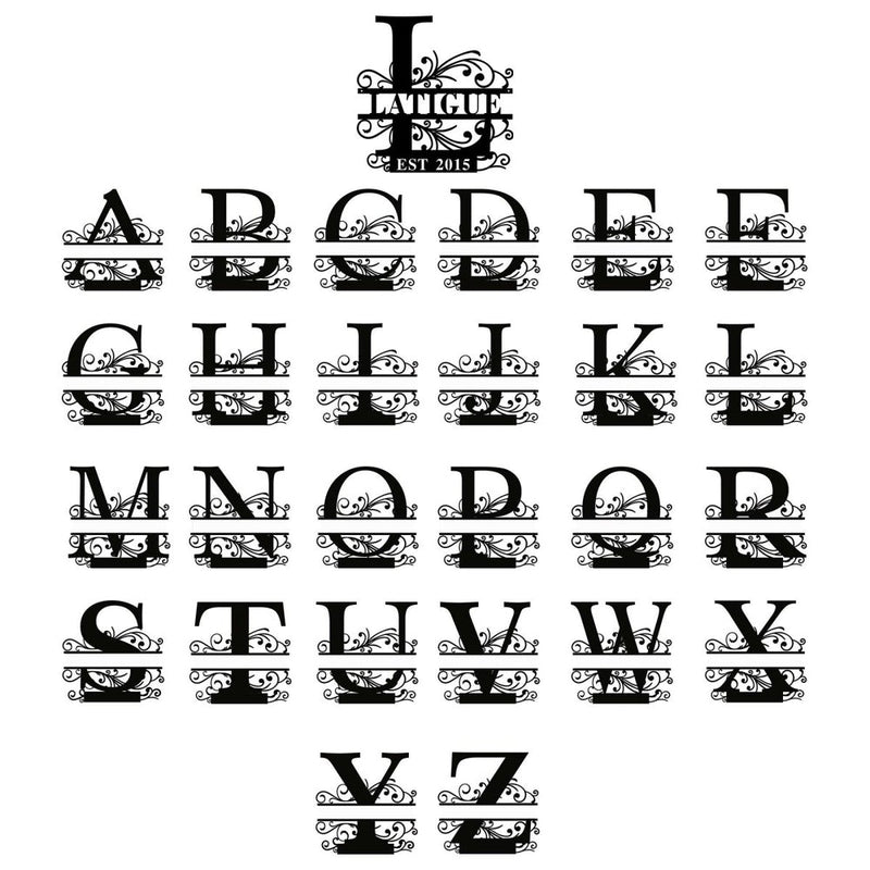 Personalized Family Name Metal Letters Sign - iWantDIY