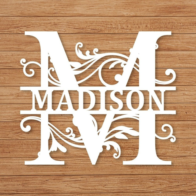 Personalized Name Signs - Metal Initial Sign | Monogram Wall Art - iWantDIY
