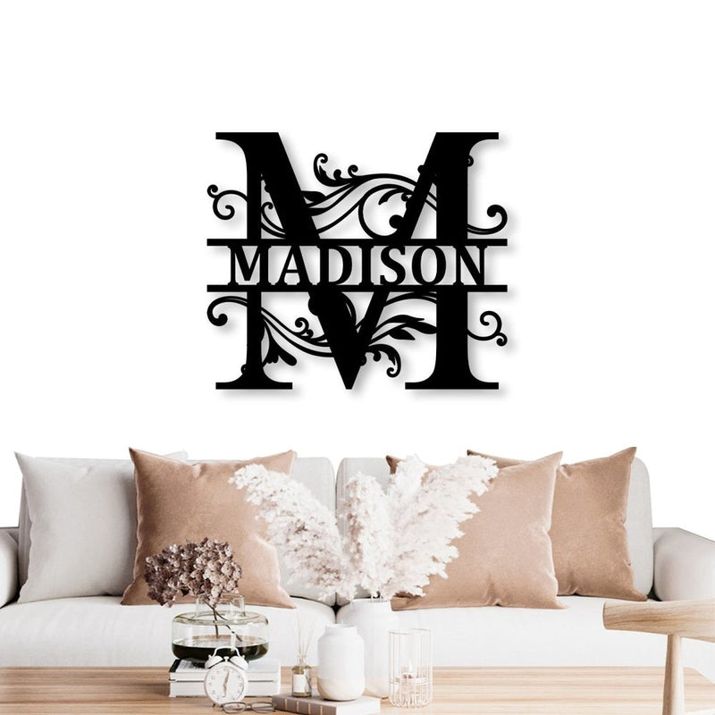Personalized Metal Initial Name Signs - iWantDIY
