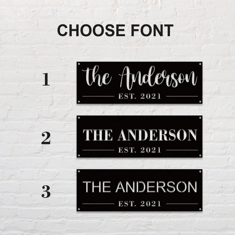 Personalized Metal Sign Wall Art Family Name Signs Outdoor Signs - iWantDIY