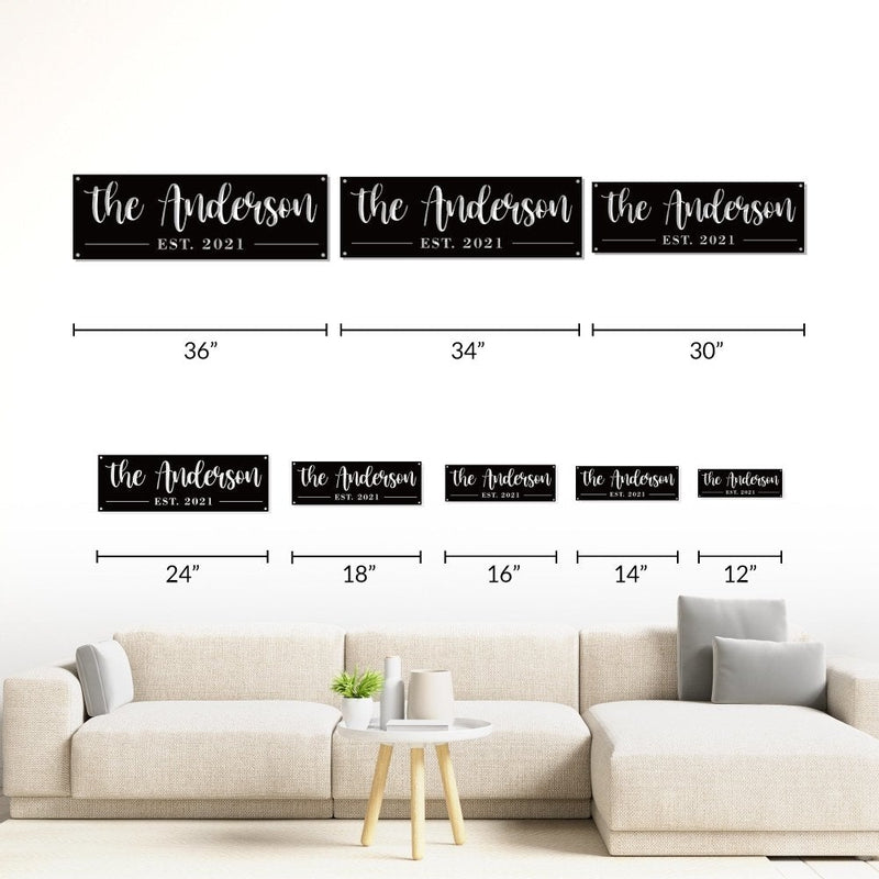 Personalized Metal Sign Wall Art Family Name Signs Outdoor Signs - iWantDIY