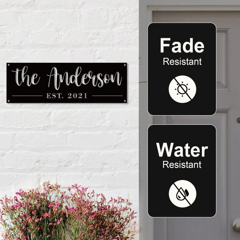 Personalized Metal Sign Wall Art Family Name Signs Outdoor Signs - iWantDIY