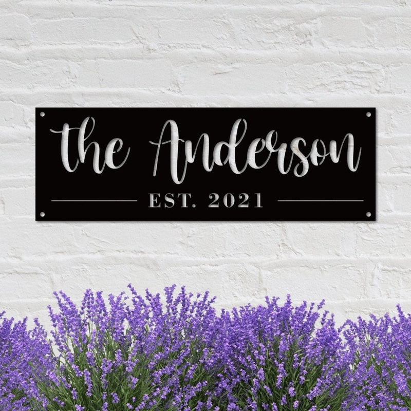 Personalized Metal Sign Wall Art Family Name Signs Outdoor Signs - iWantDIY