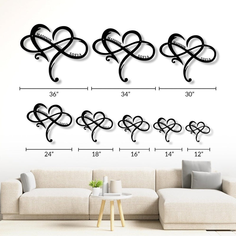 Personalized Monogram Split Letter Name Metal Sign for Your Love - iWantDIY