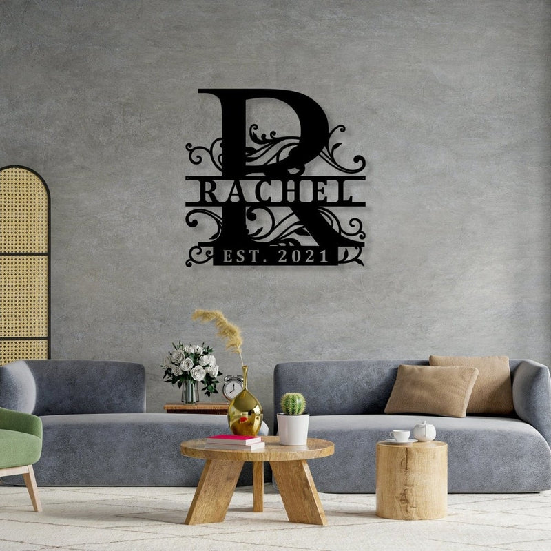 Personalized Steel Monogram Name Signs - iWantDIY